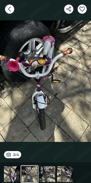 Bicicleta copii cu roata 16" + skateboard copii CADOU !!! - imagine 2