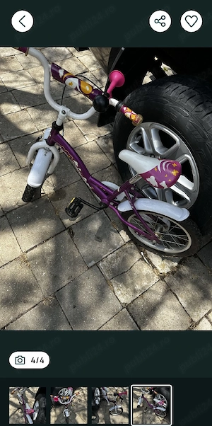 Bicicleta copii cu roata 16" + skateboard copii CADOU !!! - imagine 4