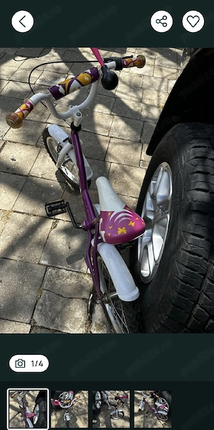 Bicicleta copii cu roata 16" + skateboard copii CADOU !!! - imagine 3