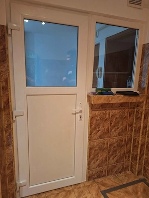 Ansamblu Ușă Termopan și Geam   Lățime 150 cm, Stare Foarte Bună