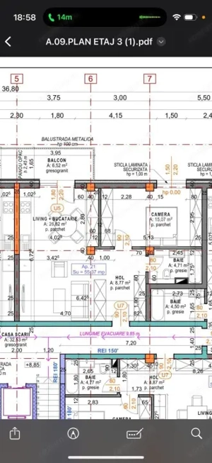 Apartament 2 camere, decomandat, 56 mp – Tera Residence - imagine 2