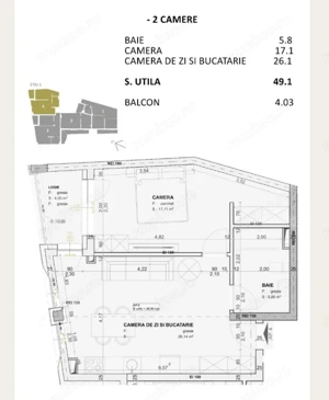 Apartament 2 camere, 49 mp, finisat, nZEB, Central - imagine 2