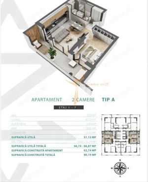 Zenith Belle Tour | 2 camere | 68mp | et 7 | bloc 2025 | 175.000 euro - imagine 8