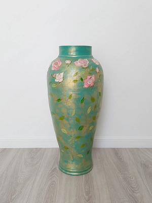 Vaza mare, de podea, pictata manual 