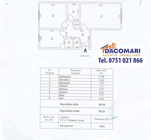 Apartament 2 camere, Centru   ideal pentru locuit sau investiție!