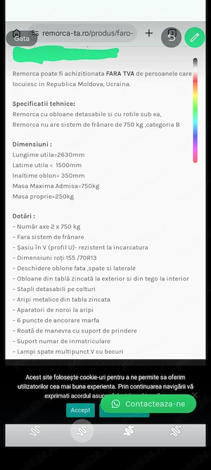 Vând remorcă fabricată 2024! - imagine 2