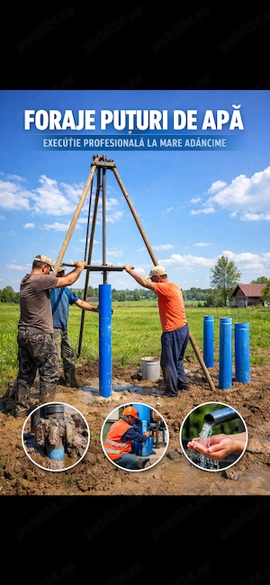 Foraje puțuri și prelungiri fântâni  - imagine 2