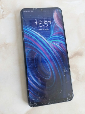 Vând ZTE Blade A72s [cu ecranul avariat] dar [perfect funcțional] [poze reale]