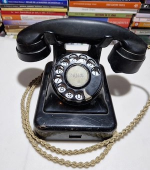 Telefon vechi românesc metalic   Electromagnetica   vintage