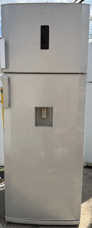 Beko DDEN507MWD+, 440 L, Clasa A+, Display, Antibacteria, Dozator, Bej Argintiu