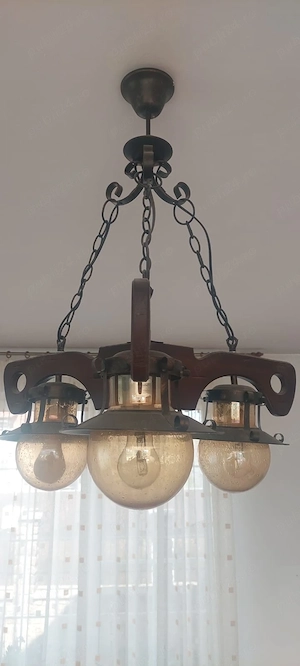 Vând set lustre în stil rustic. - imagine 3