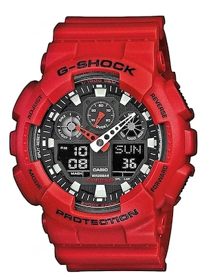 Ceas Sport CASIO G-SHOCK GA-100 RED-ROSU Mat NOU 2026 !!!!!!!