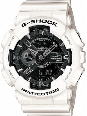 Ceas Sport CASIO G-SHOCK GA-110 WHITE&BLACK-ALB Lucios Nou !! 2026 !!!!