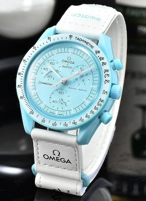 Ceas SWATCH X OMEGA MISSION TO URANUS Chronograf Superb Nou 2026 !!!!!!!!