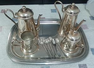 Vand Set  Placat in Argint 