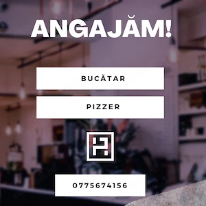 Angajăm bucătar și pizzer   cazare opțională