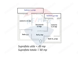 Vânzare apartament 2 camere mobilat utilat complet, Ghimbav jud Brasov - imagine 2