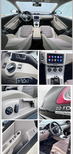 Volkswagen Passat b6 R-line 2008 2.0 tdi 4Motion 140cp înmatriculat in romania  - imagine 9