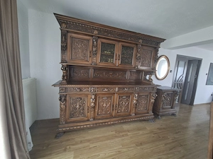 Vand mobilier lemn masiv sculptat - imagine 4