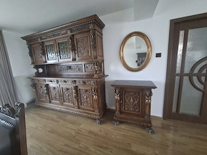 Vand mobilier lemn masiv sculptat - imagine 3