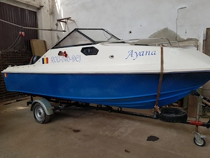 Barca cabinata cu motor SUZUKI 70 si peridoc - imagine 6