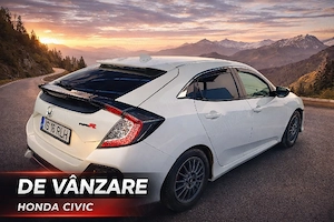 Honda Civic X - 2019, 1.0.benzina, manuala 6+1, - alb perlat -  Un singur proprietar !