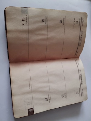 264. Agenda de buzunar (rara), din piele fină, suflată cu aur, RUCO, 1934, Berlin, Germania  - imagine 4