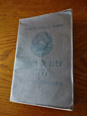 266. Carnet de elev, pentru licee si scoli profesionale, 1982, Romania 