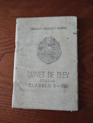267. Carnet de elev, clasele V - VIII, 1982, Romania 