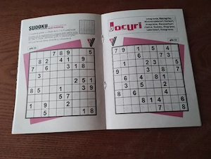270. Revista Sudoku, 2019, necompletată 
