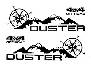 Stickere autocolante DACIA DUSTER Off Road 4x4 munti busola natura - imagine 2