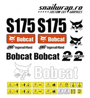 Stickere autocolante Bobcat S530 T590 S300 S175 S650 S850 S250 S100 - imagine 3