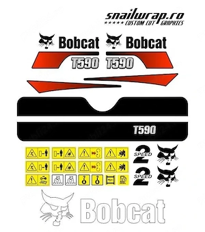 Stickere autocolante Bobcat S530 T590 S300 S175 S650 S850 S250 S100 - imagine 2