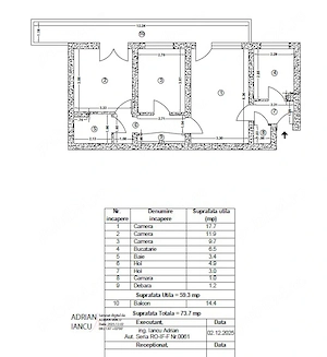 Apartament 3 camere , in zona linistita  - imagine 10