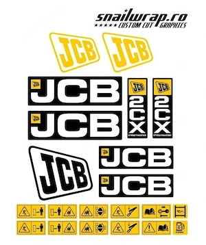 Stickere autocolante JCB 3CX 2CX 5CX 804 803 8026 8030 8016 8065 C-ZTS - imagine 3