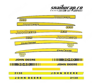 Stickere autocolante / dungi John Deere 6210, 6410, 6220, 6820, 6600 - imagine 2