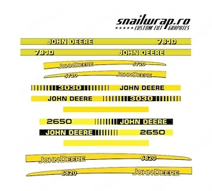 Stickere autocolante / dungi John Deere 6210, 6410, 6220, 6820, 6600 - imagine 3