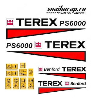 Stickere autocolante Dumper Thwaites 3T 6T 7T 9T Terex Benford Barford - imagine 4