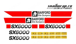 Stickere autocolante Dumper Thwaites 3T 6T 7T 9T Terex Benford Barford - imagine 2