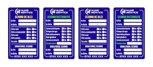 100 Buc. Etichete stickere schimb ulei, distributie service - imagine 2