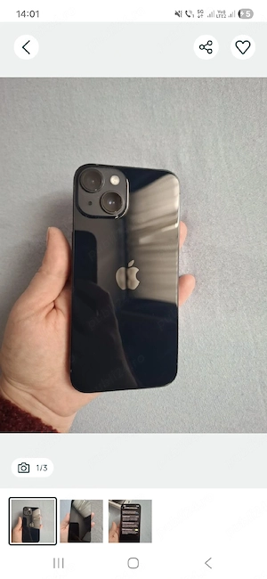 iphone 14 128 gb negru nou - imagine 2