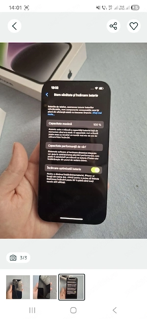 iphone 14 128 gb negru nou - imagine 3