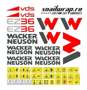 Stickere autocolante Manitou Wacker Neuson New Holland Bomag Hamm - imagine 4