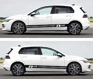 Stickere autocolante tuning dungi sport VW GOLF GTI - R LINE, Skoda VRS, VW POLO Passat CC R Line - imagine 3