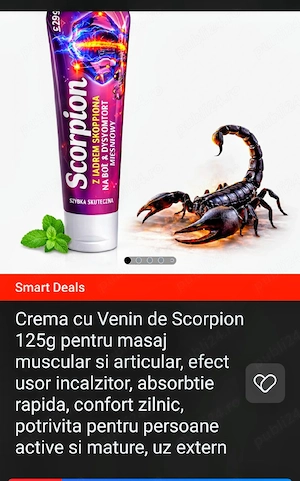 Crema cu venin de scorpion 