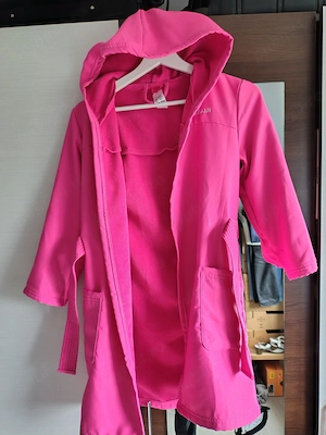 Halat de baie Nabaiji Dechatlon, Halat compact bumbac Roz Magenta Copii 