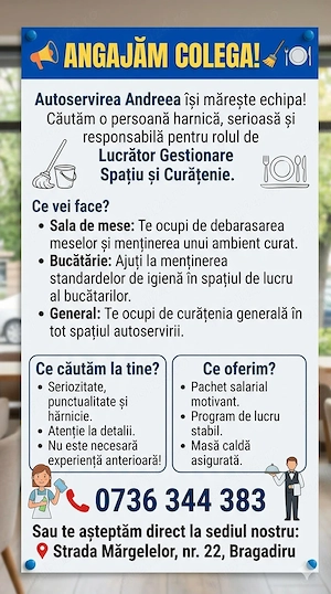  Angajăm Colegă!   Autoservirea Andreea își mărește echipa!  - imagine 2