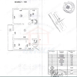Apartament 2 camere semidecomandat – Parter – Mazepa 1 - imagine 5