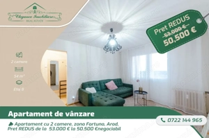 Apartament cu 2 camere, zona Fortuna, Arad