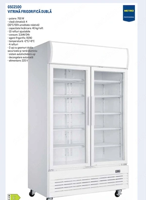 vand vitrina frigorifică 2 usi 